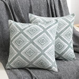 Gray 18x18 Inch Throw Pillow Covers Pack of 2 X002TWXE1Z